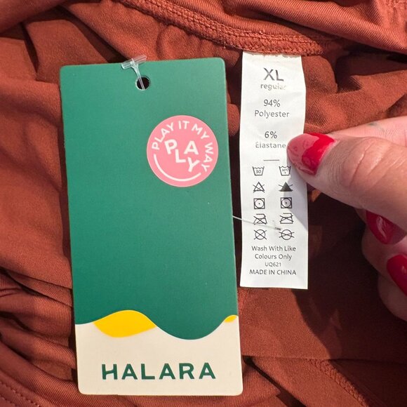 Halara High Waisted Decorative Buckle Split 2-in-1 Maxi Skirt Brown Size XL Reg - Picture 5 of 5